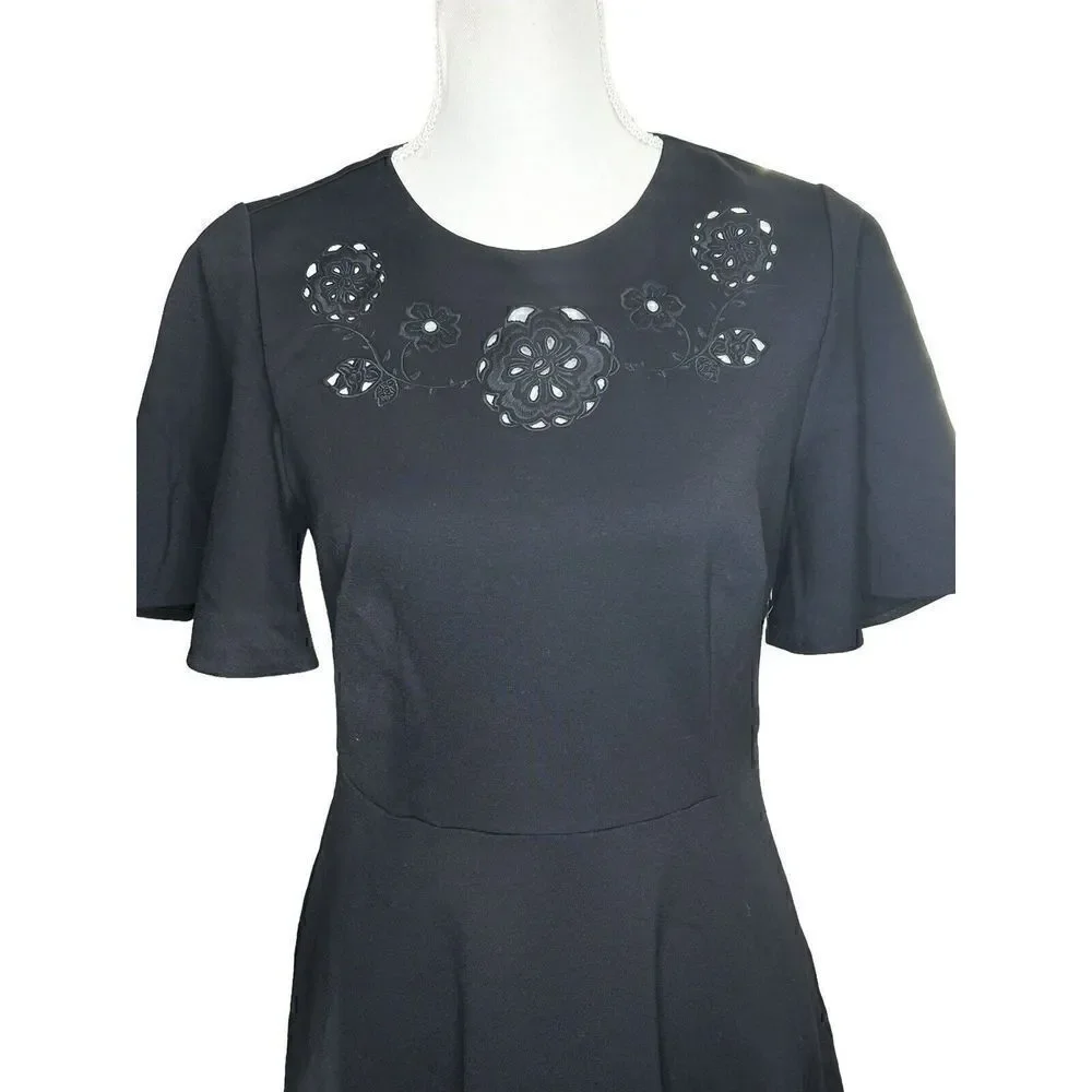 Kate Spade New York Embroidered Cutwork Ponte Dress Size 8 NWT $298